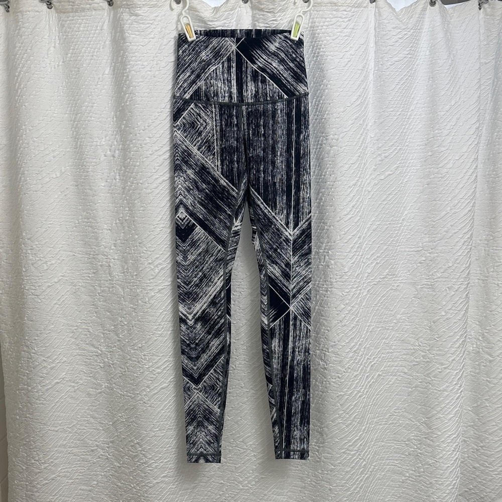 lululemon athletica Black and White Brushed Leggings